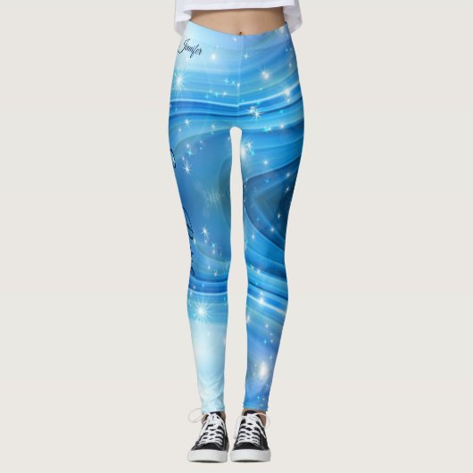 ブルースターバーストランニングレギンスエクササイズパンツ レギンス (正面)