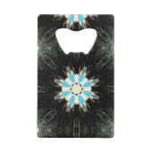 ブルースターバースト幾何学ブラック クレジットカード栓抜き (裏面)