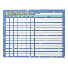 ブルースターパーソナライズされたズ日刊雑貨チャート ノートパッド