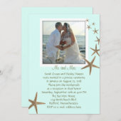 ブルースターフィッシュの結婚発表受付のみ 招待状 (正面/裏面)