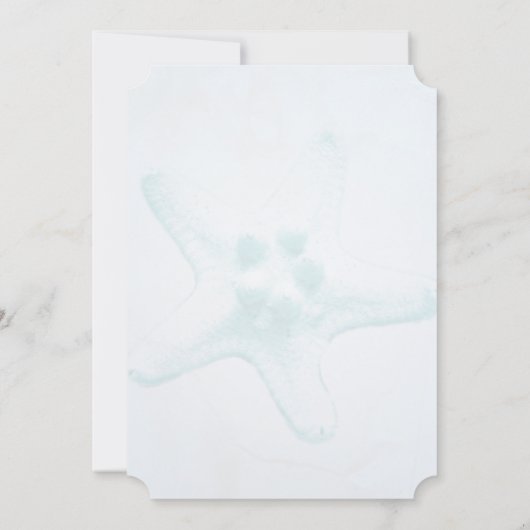 ブルースターフィッシュウォーターマーク結婚式招待状 招待状 (裏面)