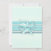 ブルースターフィッシュエレガントビーチをテーマにした招待状 招待状 (裏面)