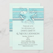 ブルースターフィッシュエレガントビーチをテーマにした招待状 招待状 (正面/裏面)