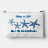 ブルースターフィッシュビーチの基本航海の白 アクセサリーポーチ (裏面)