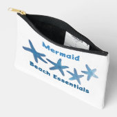 ブルースターフィッシュビーチの基本航海の白 アクセサリーポーチ (見開き)