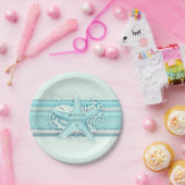 ブルースターフィッシュビーチエレガントウェディングパーティー ペーパープレート (パーティー)