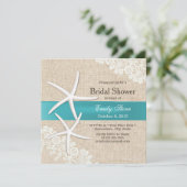 ブルースターフィッシュレース&バーラップブライダルシャワー 招待状 (スタンド正面)