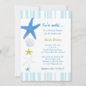 ブルースターフィッシュ＆ストライプス ブライダルシャワー 招待状 (正面)