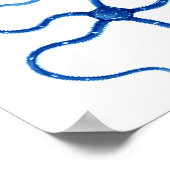 ブルースターフィッシュno.6ビーチの壁装飾 ポスター (角)