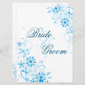 ブルースターフラワー 座席表 招待状 (正面/裏面)