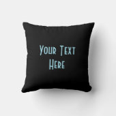 ブルースターブラック'文字'装飾用クッションスクエア クッション (裏面)