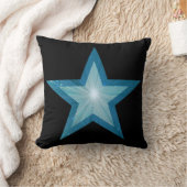 ブルースターブラック装飾用クッションスクエアブルーバック クッション (ブランケット)