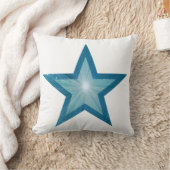 ブルースターホワイト'文字'装飾用クッションスクエア クッション (ブランケット)