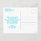 ブルースターモダンきらめくクリスマスツリーホリデイ シーズンポストカード (裏面)