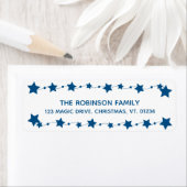 ブルースターモダントレンディーシンプルキュートクリスマス ラベル (インサイチュ)