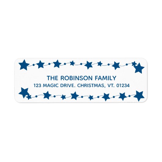 ブルースターモダントレンディーシンプルキュートクリスマス ラベル (正面)