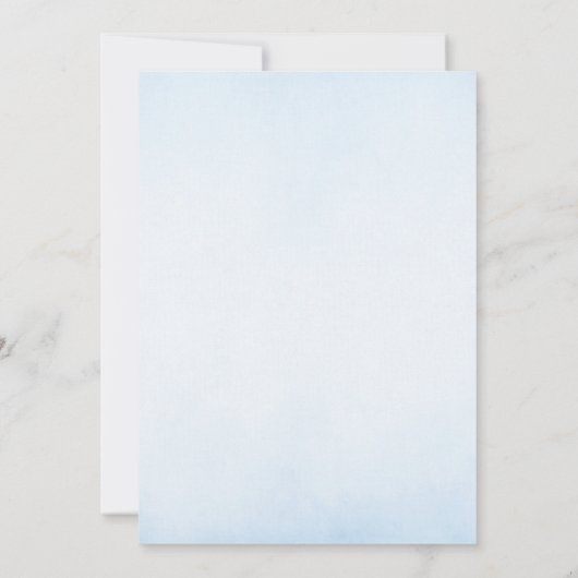 ブルースターモダンリースカイベイビーシャワーペナントバンティング 招待状 (裏面)