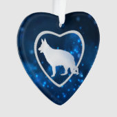 ブルースターライツドイツシェパードドッグオーナメント オーナメント (正面)