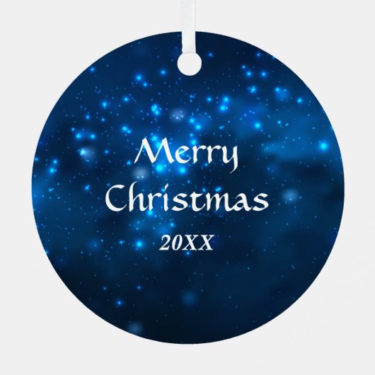 ブルースターライトゴールデンレトリバードッグクリスマス メタルオーナメント (裏面)