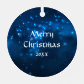 ブルースターライトダッシュンドドッグクリスマス メタルオーナメント (裏面)