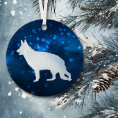 ブルースターライトドイツの羊飼いのクリスマス メタルオーナメント