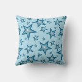 ブルースターラージ&スモールスクエアブルー淡い色のズ クッション (裏面)