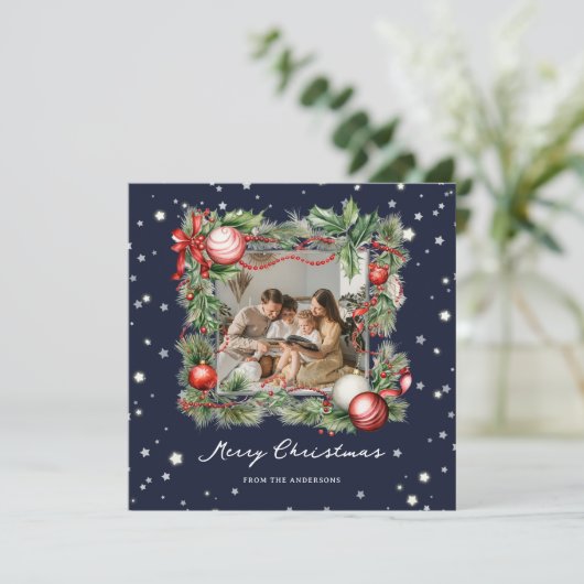 ブルースターリースフォトメリークリスマスカード シーズンカード (スタンド正面)