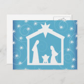 ブルースターリーナイトクリスマス出生はがき シーズンポストカード (正面/裏面)