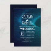 ブルースターリーナイトフォーマル結婚式招待状 招待状 (正面/裏面)