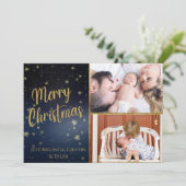 ブルースターリーナイトメリークリスマスフォトカード シーズンカード (スタンド正面)