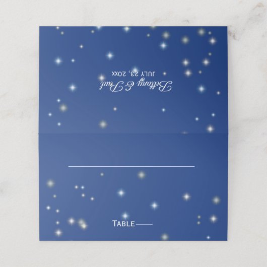 ブルースターリー·ナ結婚イトの座席座席表 プレイスカード (外部開封)