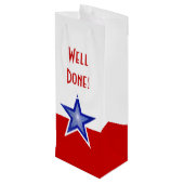 ブルースターレッドプリントよく行った！ワイン ワインギフトバッグ (裏面アングル)