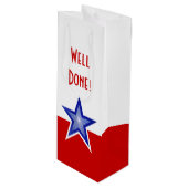 ブルースターレッドプリントよく行った！ワイン ワインギフトバッグ (正面アングル)