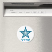 ブルースター冷蔵庫「スター!」マグネット白丸 マグネット (インサイチュ (食洗機))
