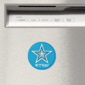 ブルースター冷蔵庫「スター!」 磁石の丸い青 マグネット (インサイチュ (食洗機))