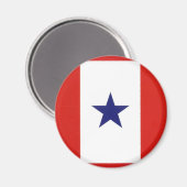 ブルースター国旗のラウンドマグネット マグネット (正面/裏面)