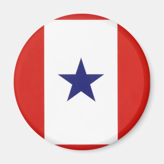 ブルースター国旗のラウンドマグネット マグネット (正面)