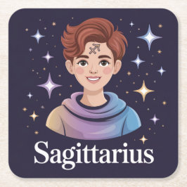 ブルースター射手座コースターセット スクエアペーパーコースター