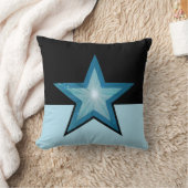 ブルースター装飾用クッションスクエア淡い色のブルブラック クッション (ブランケット)