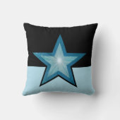 ブルースター装飾用クッションスクエア淡い色のブルブラック クッション (裏面)