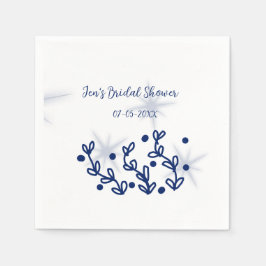 ブルースター離れズラグジュア王室のリーブライダルシャワー スタンダードカクテルナプキン