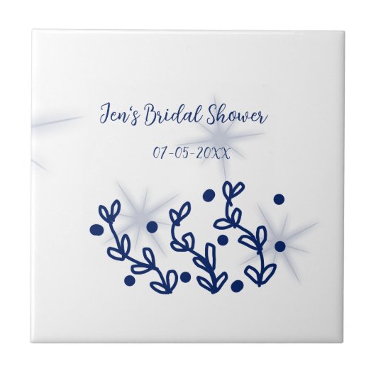 ブルースター離れズラグジュア王室のリーブライダルシャワー タイル (正面)