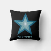ブルースター「スター!」装飾用クッションスクエアブラック クッション (裏面)