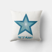 ブルースター「スター！」装飾用クッションスクエア白 クッション (裏面)