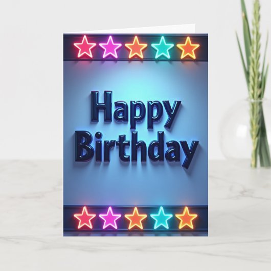 ブルースター 誕生日カード カード (正面)