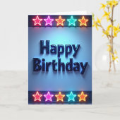 ブルースター 誕生日カード カード (黄色い花)