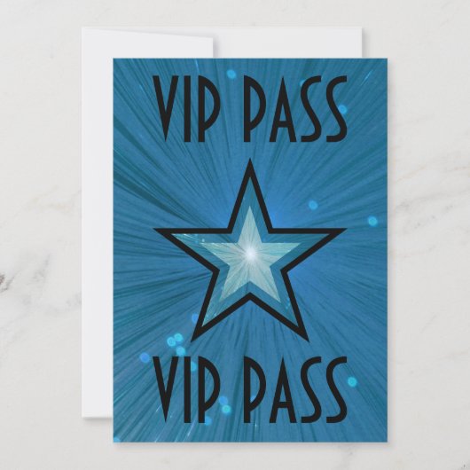 ブルースター「VIP PASS」招待状 黒 招待状 (正面)