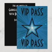 ブルースター「VIP PASS」招待状 黒 招待状 (正面/裏面)