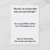 ブルースターACEOの芸術家のトレーディングカード 名刺 (裏面)