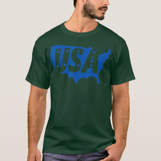 ブルースターUSA統一された州マップLove America Of Tシャツ
